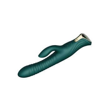 Wibrator króliczek Mose thrusting z podgrzewaniem zielony 25.8 cm