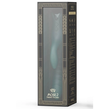 Wibrator króliczek ZALO Mose 2 z podgrzewaniem zielony 25,8 cm