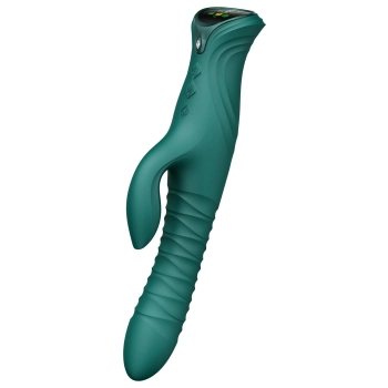 Wibrator króliczek ZALO Mose 2 z podgrzewaniem zielony 25,8 cm