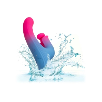 Wibrator króliczek Calexotics thrusting niebieski USB 14 cm