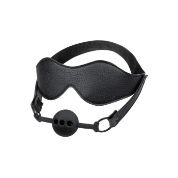 Maska blackout z oddychającym kneblem silikonowym Calexotics