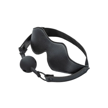 Maska blackout z oddychającym kneblem silikonowym Calexotics