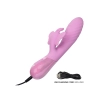 Wibrator króliczek Aura Dual Flutter Calexotics różowy USB 11,5 cm