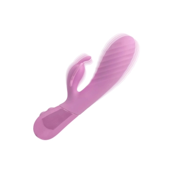 Wibrator króliczek Aura Dual Flutter Calexotics różowy USB 11,5 cm