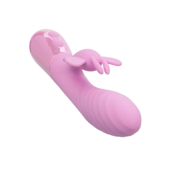 Wibrator króliczek Aura Dual Flutter Calexotics różowy USB 11,5 cm