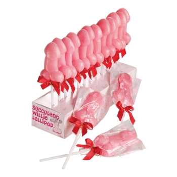 Willie Lollipop Display 24 Pcs Pink