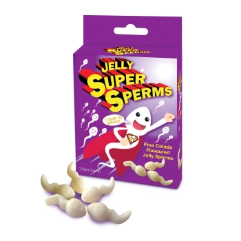 Żelki erotyczne Super Sperms białe pina colada Spencer & Fleetwood