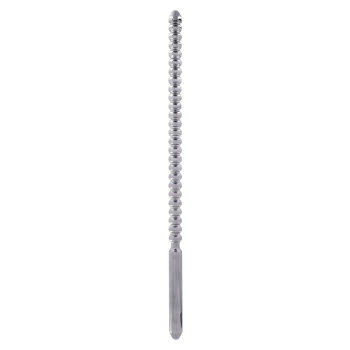 Sonda uretralna żebrowana Steel Power Tools srebrna 10 mm 24 cm