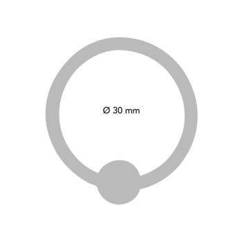 Pierścień Acorn Ring stal nierdzewna srebrny 30 mm