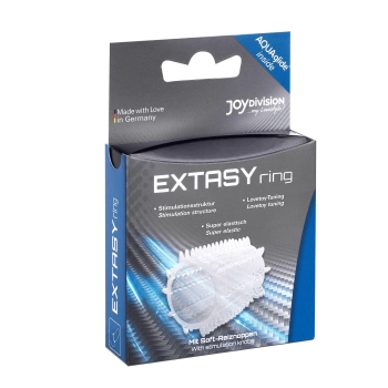 Nakładka Extasy Ring JoyDivision przezroczysta TPE 4.5 cm