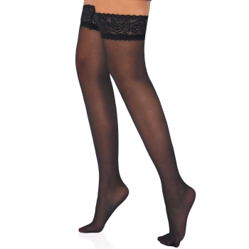 Satin Touch 20D Stay Ups Black