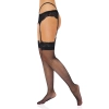 Pończochy siatkowe z kwiatową koronką Daring Intimates czarne