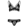 Komplet bielizny z otwartym krokiem Daring Intimates czarny S/M