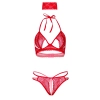 Komplet bielizny Daring Intimates czerwony L XL koronkowy z opaską