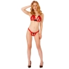 Komplet bielizny Peek a boo Ruffle Daring Intimates czerwony L XL