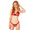 Komplet bielizny Peek a boo Ruffle Daring Intimates czerwony L XL