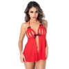Koszulka Peek a boo Ruffle Babydoll Daring Intimates czerwona L XL