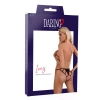 Inez strappy crotchless bikini Black