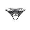 Inez strappy crotchless bikini Black