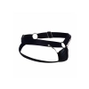Jockstrap łańcuchowy MOB Eroticwear czarny ze skóry ekologicznej