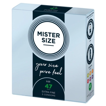Prezerwatywy wegańskie Mister Size 47 mm 3 sztuki