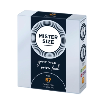 Prezerwatywy ultra cienkie MISTER SIZE 57 mm naturalne 3 sztuki
