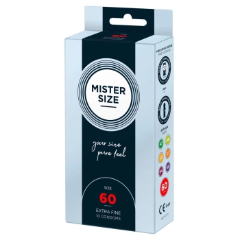 Prezerwatywy wegańskie Mister Size 60mm lateks 10 sztuk