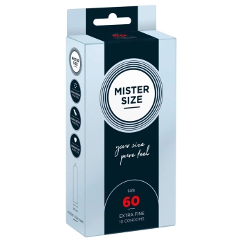 Prezerwatywy wegańskie Mister Size 60mm lateks 10 sztuk