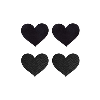 PEEKABOO PASTIES CLASSIC BLACK HEARTS