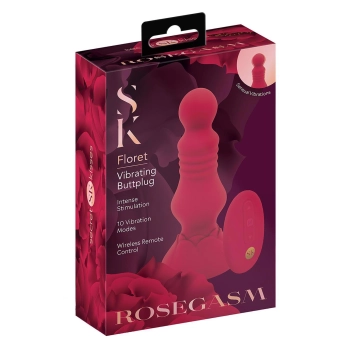SECRET KISSES REMOTE VIBRATING FLORET BUTTPLUG