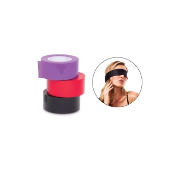 WHIPSMART 150 FT BONDAGE TAPE WITH SILKY BLINDFOLD