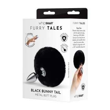 WHIPSMART 3 INCH FLUFFY BUNNY METAL PLUG WITH BLACK TAIL