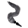 WHIPSMART 4.5 INCH SILICONE PLUG WITH GREY INDIGO FOX TAIL SET