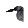 WHIPSMART 4.5 INCH SILICONE PLUG WITH GREY INDIGO FOX TAIL SET