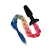 WHIPSMART 4.9 INCH SILICONE PLUG WITH PLAY TAILS RAINBOW TAIL