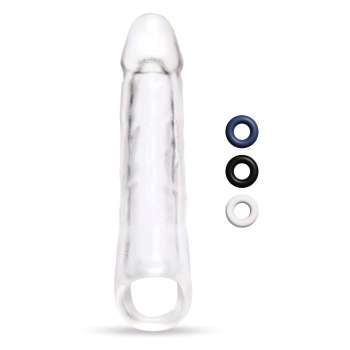 SIZE UP CLEAR VIEW PENIS EXTENDER WITH BALL LOOP EXTRA GIRTHY