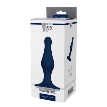 CHEEKY LOVE SILICONE PLUG LARGE BLUE