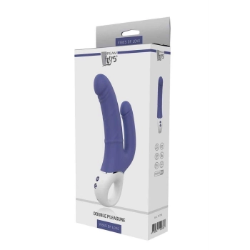 Podwójny wibrator silikonowy Vibes of Love Double Pleasure USB 23.5 cm