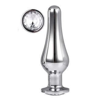 Korek analny Gleaming Love aluminiowy srebrny L 12,7 cm