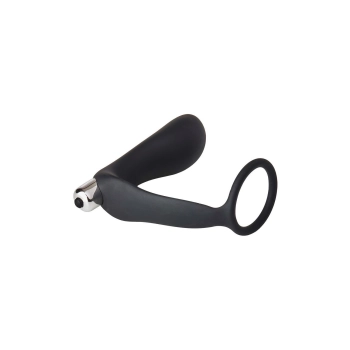 FANTASSTIC VIBRATING ANAL PLUG WITH COCKRING BLACK