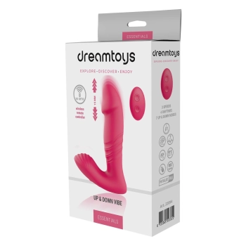 Wibrator analny Essentials z ruchem góra dół Dream Toys różowy USB 14 cm