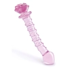 GLAZE GLASS ROSEBUD SPIRAL G-SPOT DILDO