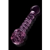 GLAZE GLASS ROSEBUD SPIRAL G-SPOT DILDO