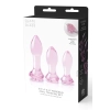 GLAZE GLASS ROSEBUD ANAL TRANING SET