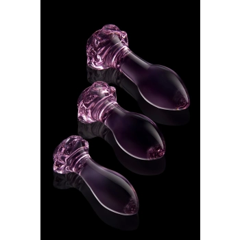 GLAZE GLASS ROSEBUD ANAL TRANING SET