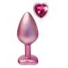 Korek analny Gleaming Love aluminium perłowy różowy medium