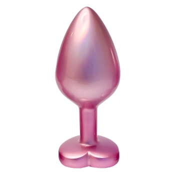 Korek analny Gleaming Love aluminium perłowy różowy medium