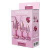 Zestaw korków analnych Gleaming Love różowy aluminium