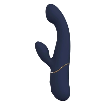 Wibrator króliczek duo Hestia ciemnoniebieski silikonowy USB 21 cm Dreamtoy