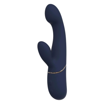 Wibrator króliczek duo Hestia ciemnoniebieski silikonowy USB 21 cm Dreamtoy